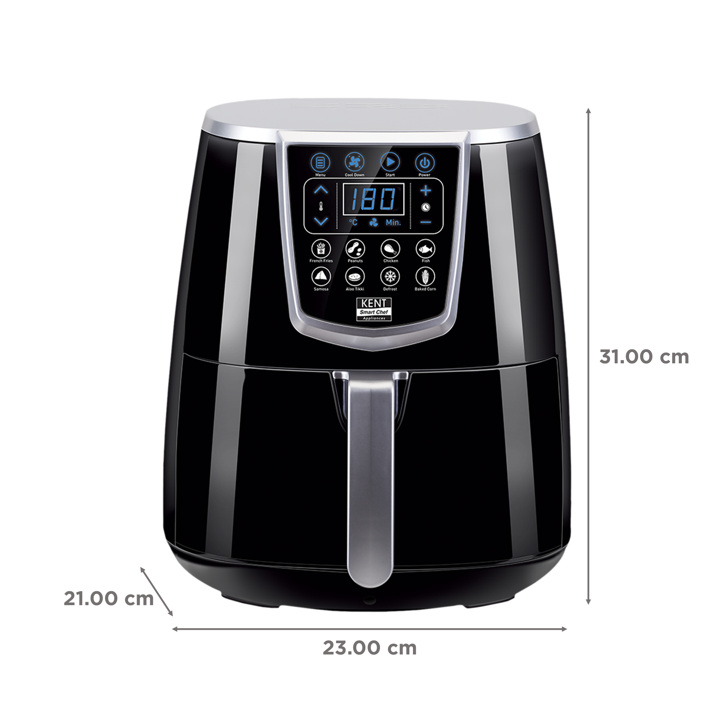 Buy Kent 1.4L 1350 Watt Digital Air Fryer with Rapid Air Technology